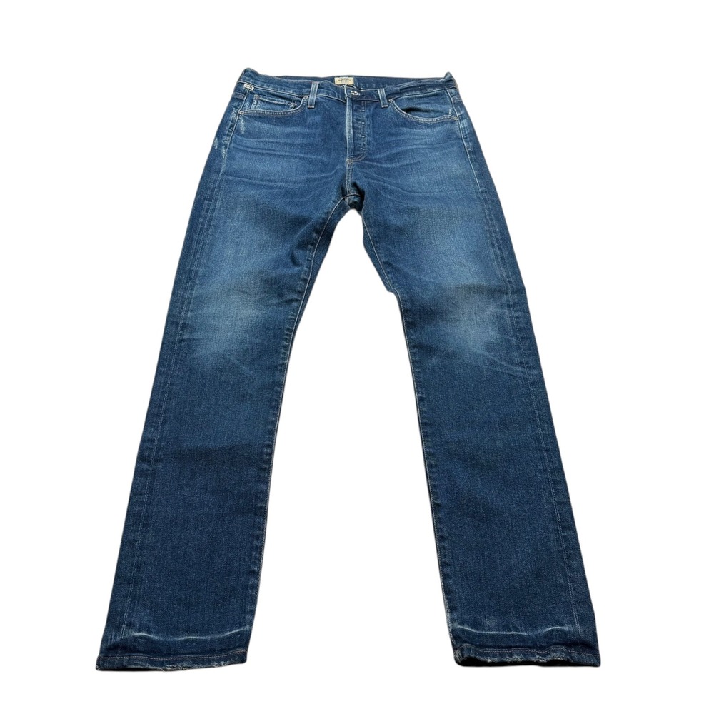 CITIZENS OF HUMANITY Corey Crop Jeans Blue Slouchy Slim Women's Size 27 Distress